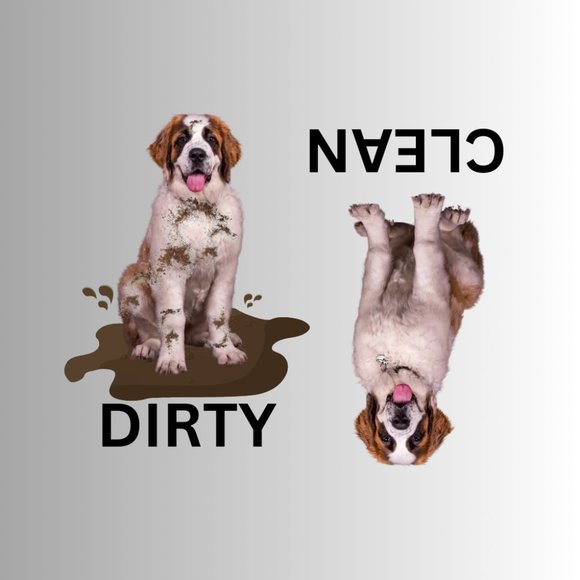 ST. BERNARD Clean Dirty Dishwasher Flexible Magnet - Picture 1 of 1